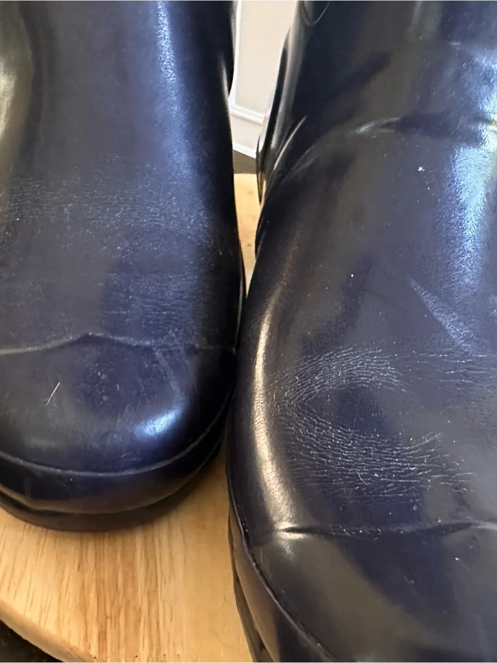 Hunter Glossy Tall deep purple waterproof wellyRain Boots -size 7m